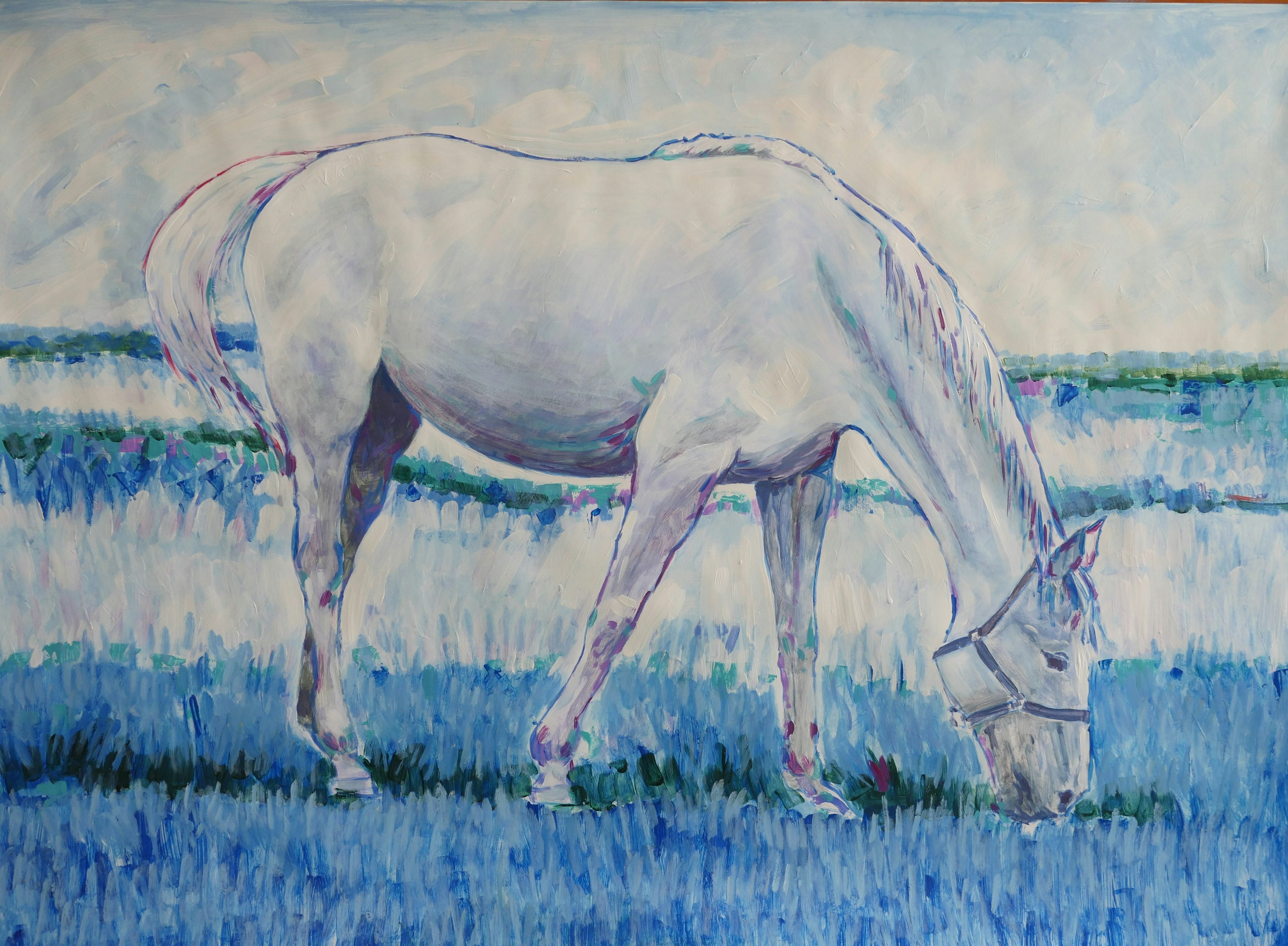 Claudio White Horse 100x70